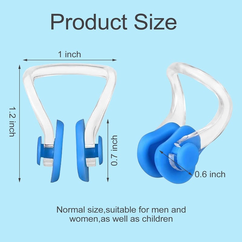 KYLELOVE Swimming Nose Clip,Silicone Waterproof Pool Nose Plugs for Swimming and Diving Multi Color Swim Nose Clip for Kids(Age 7+) Adults with Storage Box 10 Packs - Image 3